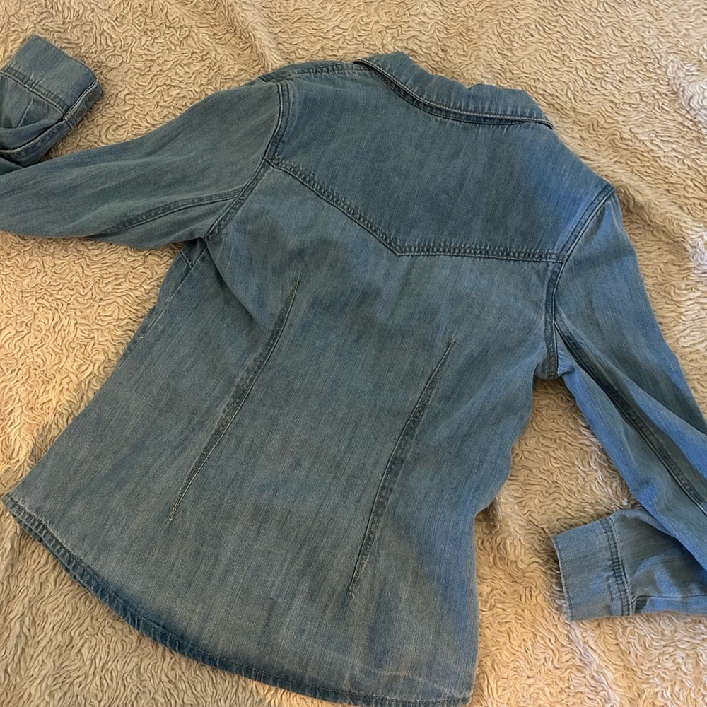 Denim Button Down Shirt - Picture 2 of 7